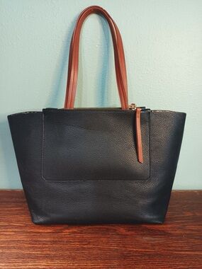 Shiraleah Chicago Tote Bag Two Tone Brown Vegan Leather Leopard Print Lining